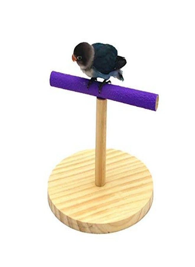 ويستيرن إرا حامل خشبي رملي مرح للطيور من العصر الغربي، ملحق للقفص، مجثم، لعبة طيور مناسبة للببغاوات الصغيرة، والكوكاتيل، والببغاوات، والطيور ذات الحجم المماثل. - Image 2